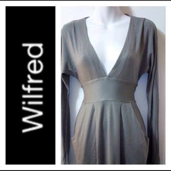WILFRED  Aritzia Gray Pocket Dress - Picture 2 of 3